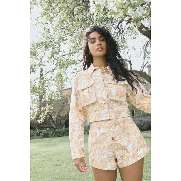 SIGNIFICANT OTHER JENNY JEAN Jacket Womens BISCUIT TAPESTRY MRP $269 NWT Size 2 - Picture 4 of 10